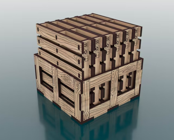 Sottobicchieri simil  pallet con scatolina personalizzabili - immagine 3