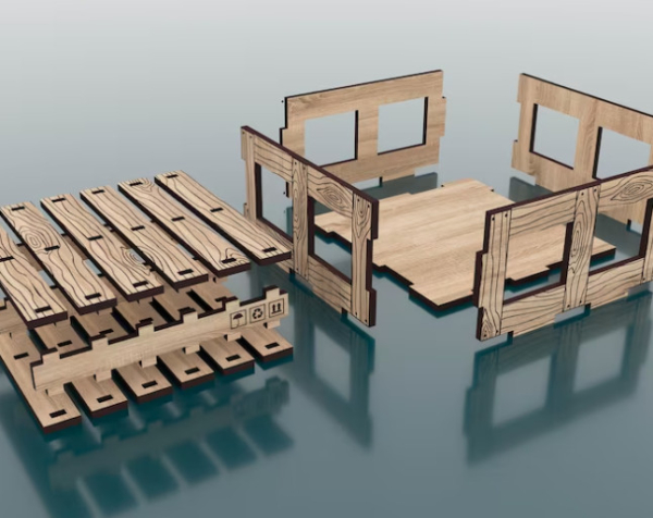 Sottobicchieri simil  pallet con scatolina personalizzabili - immagine 4