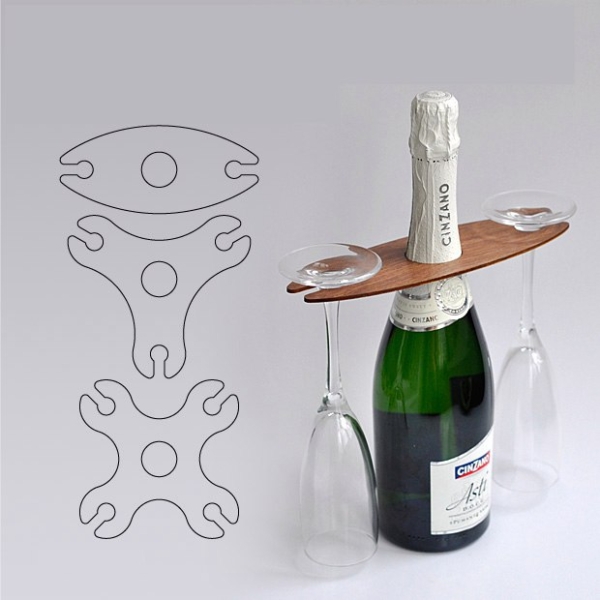 Porta bicchieri da vino ovale personalizzato