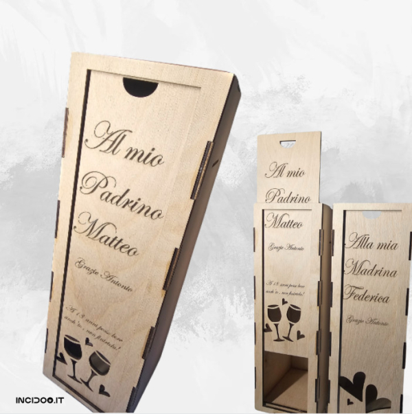 Scatola porta bottiglia  personalizzata - immagine 3