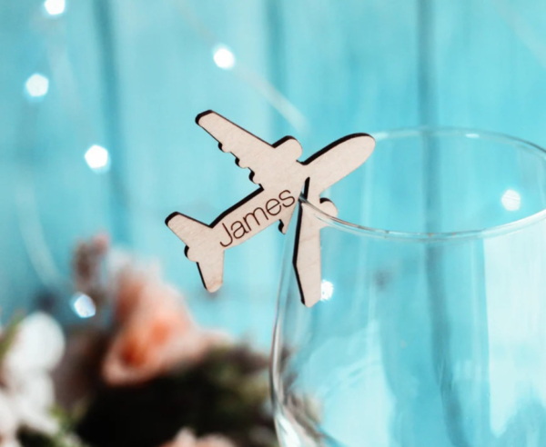 Segnaposto personalizzati a forma di aereo per matrimonio - immagine 4
