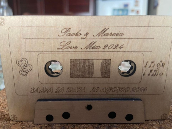“Save the date” a forma di musicassetta  per matrimonio - immagine 7
