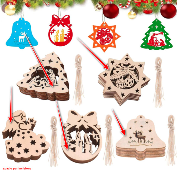 Decorazione Albero Natale 5 pz - immagine 8