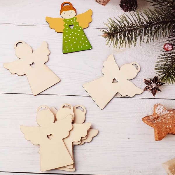Angeli  Natalizi in legno personalizzabili - immagine 3