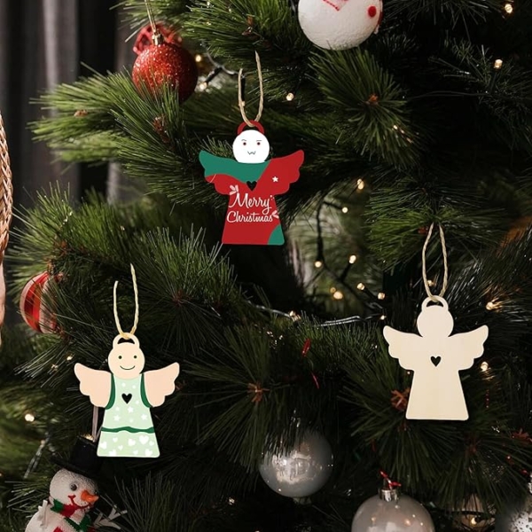Angeli  Natalizi in legno personalizzabili