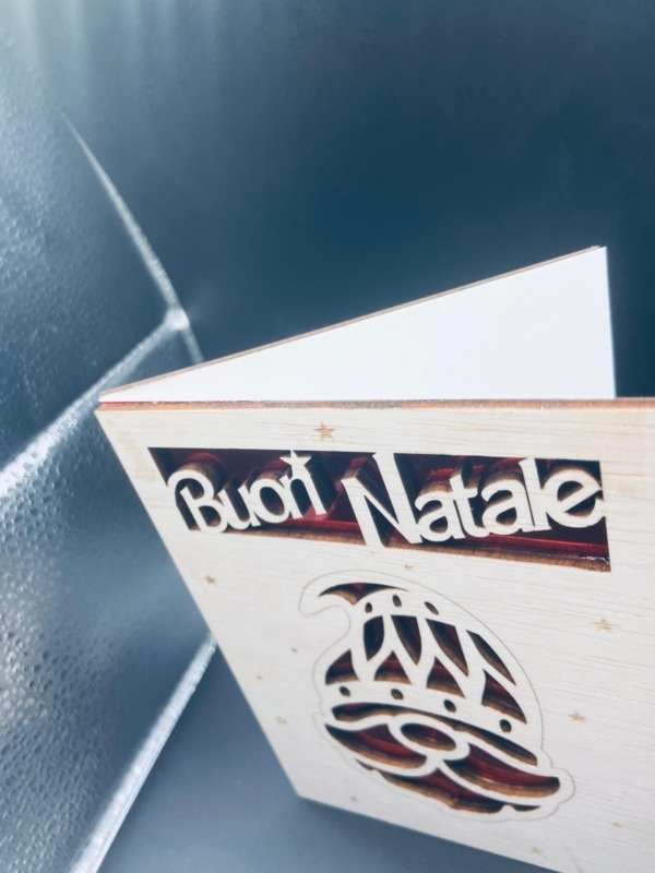 Biglietto Auguri  Personalizzato in Legno con Busta - immagine 2