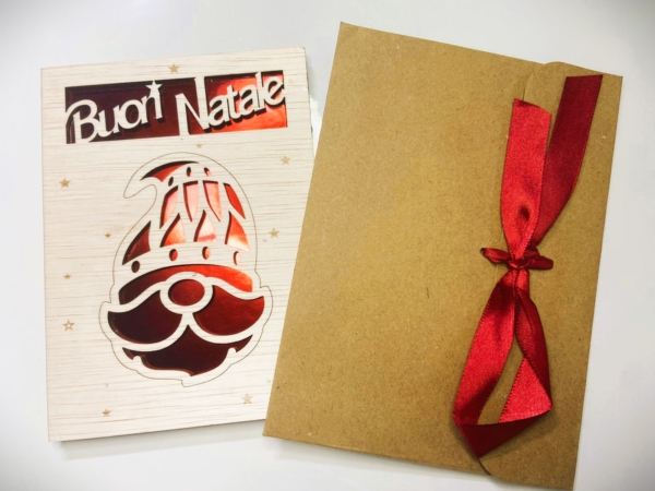 Biglietto Auguri  Personalizzato in Legno con Busta - immagine 20