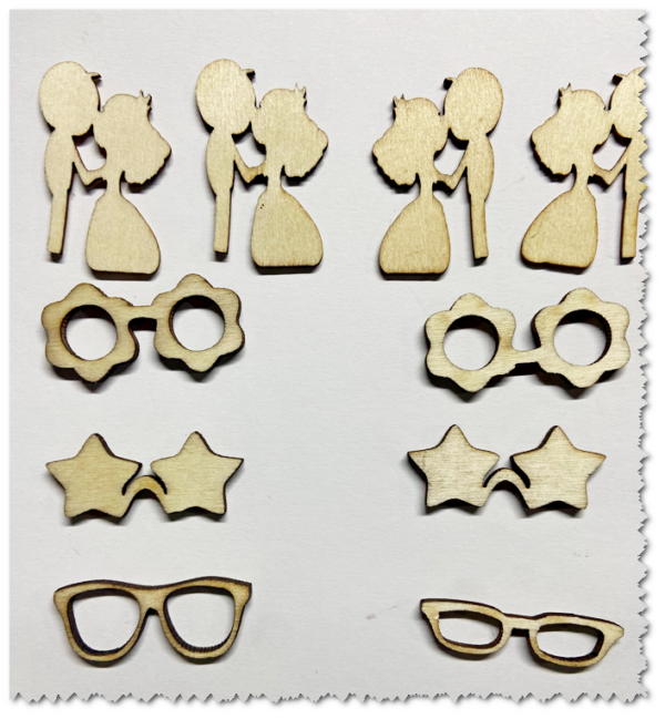 Kit sagome in legno Matrimonio Docrafts