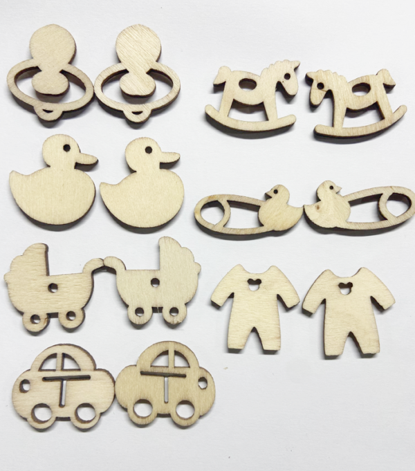 Kit Sagome  in legno a tema Baby Docrafts
