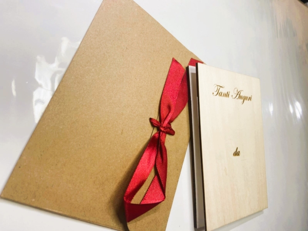 Biglietto Auguri  Personalizzato in Legno con Busta - immagine 17