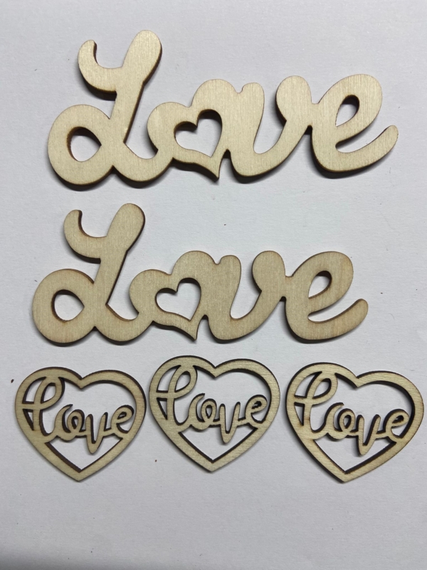 Kit Scritte in legno Love Docrafts
