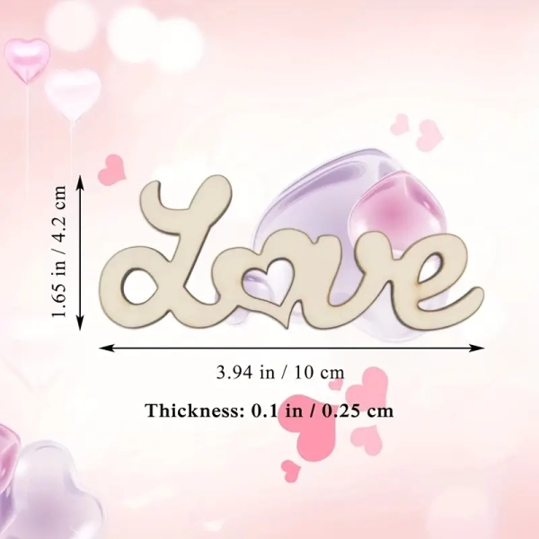 Kit Scritte in legno Love Docrafts - immagine 5