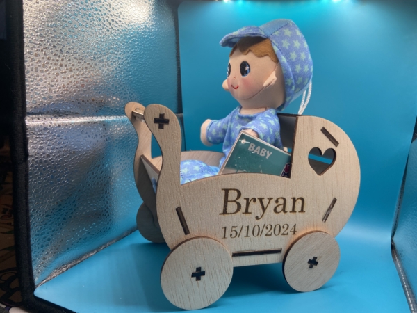 PASSEGGINO IN LEGNO PERSONALIZZABILE CON NOME - immagine 11