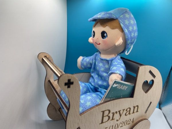 PASSEGGINO IN LEGNO PERSONALIZZABILE CON NOME - immagine 14
