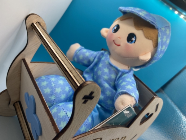PASSEGGINO IN LEGNO PERSONALIZZABILE CON NOME