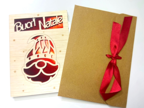Biglietto Auguri  Personalizzato in Legno con Busta - immagine 21