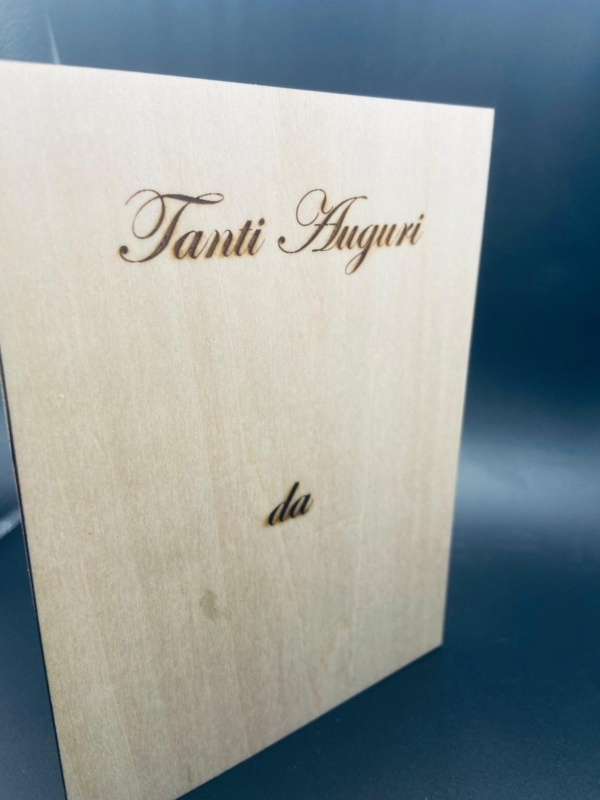 Biglietto Auguri  Personalizzato in Legno con Busta - immagine 5