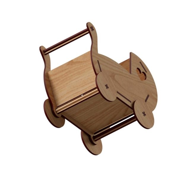 PASSEGGINO IN LEGNO PERSONALIZZABILE CON NOME - immagine 6