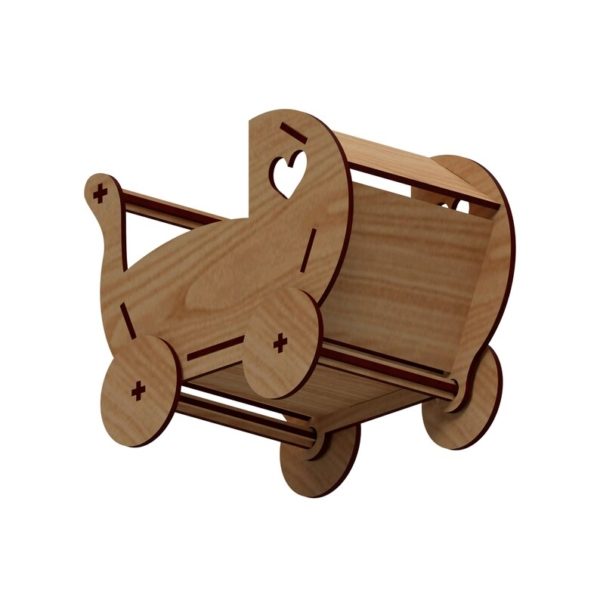 PASSEGGINO IN LEGNO PERSONALIZZABILE CON NOME - immagine 5