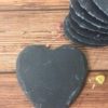Sottobicchiere in Ardesia Naturale  a Forma di Cuore  - 4 pezzi - immagine 6