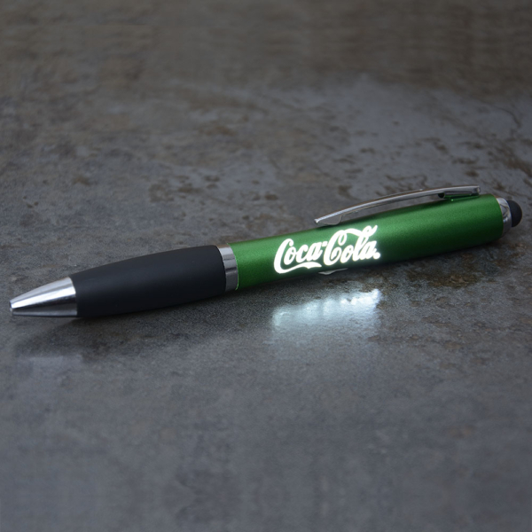 Penna  a sfera touch personalizzabile con logo o scritta luminosa