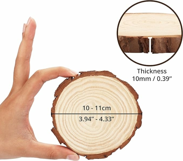 Dischetti sottobicchieri  di legno personalizzati  10 cm - immagine 11